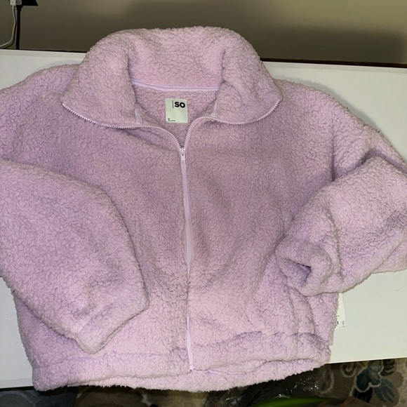 SO Jackets & Blazers - SO Light Purple Sherpa Jacket